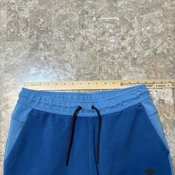 Nike Tech Fleece Sweatpants Mens Medium Blue Colorblock Lounge Essentials CU4495 - Picture 8 of 11